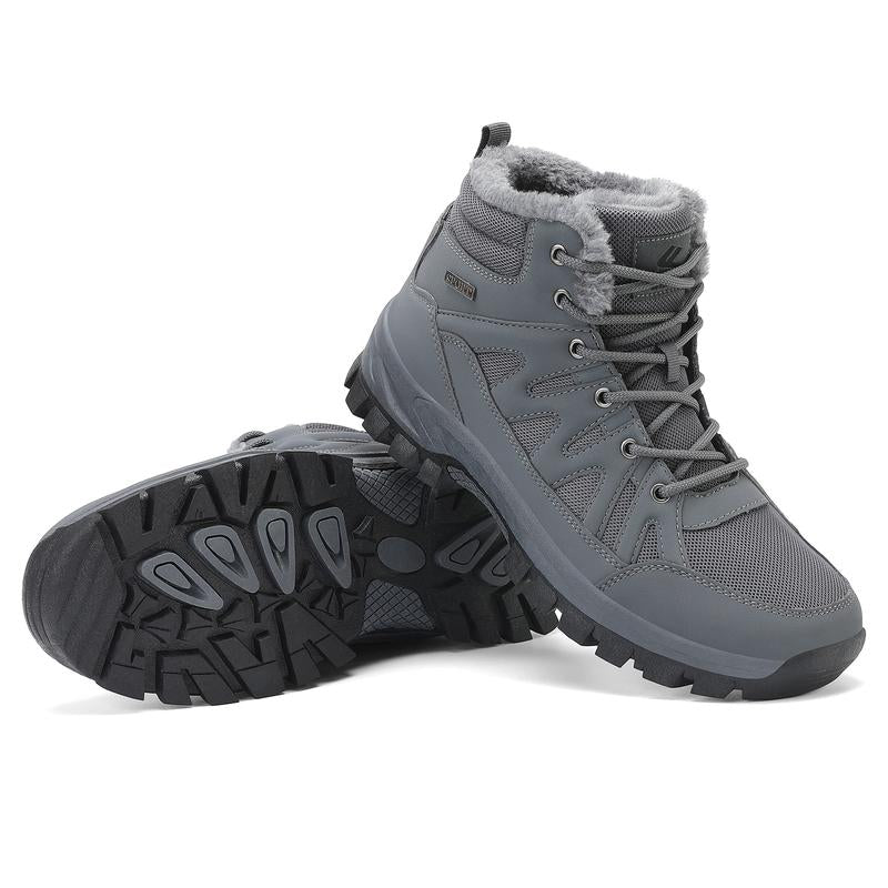 2025 Mens Winter Shoes Snow Boots Winter Boots Snow Shoes Insulated Fur Liner Winter Warm Hiking Shoes Walking Sneaker Winter Footwear Outdoor